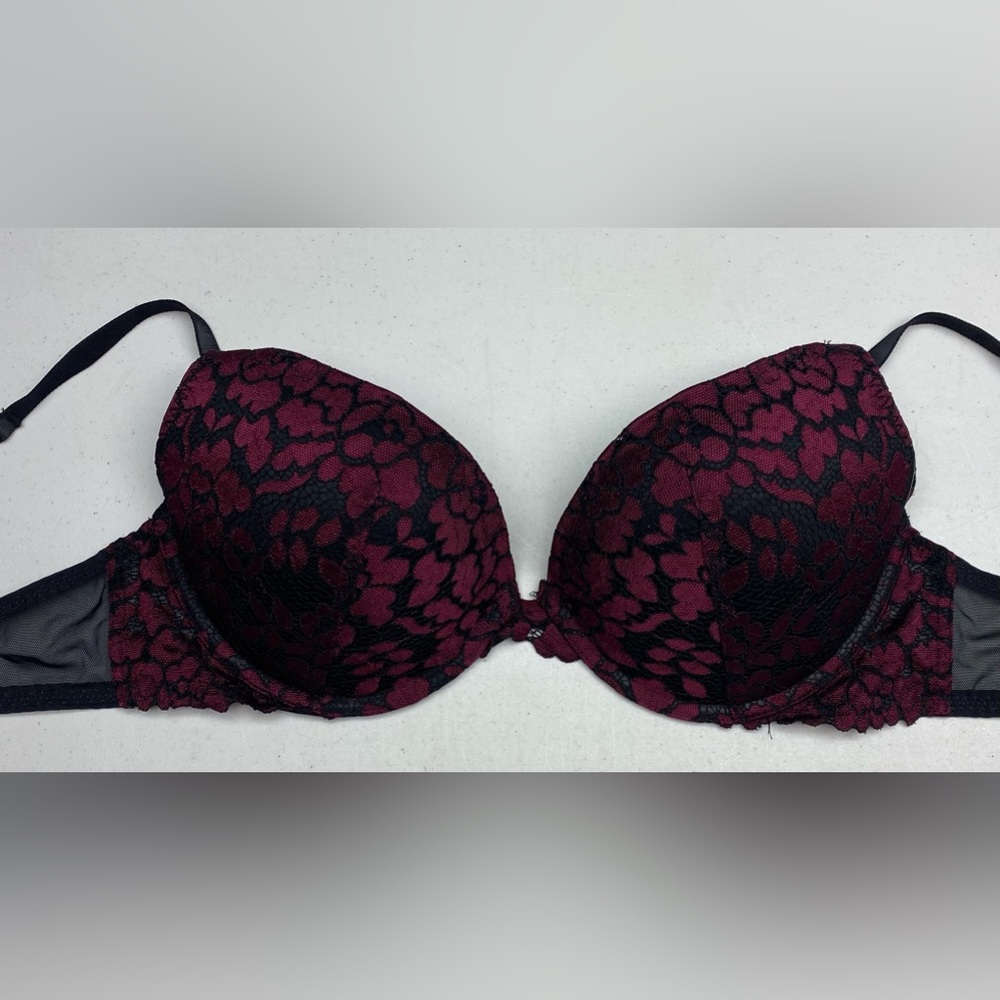 LS WINE/BLK "Obsession" Plunge, 32DD *P1068